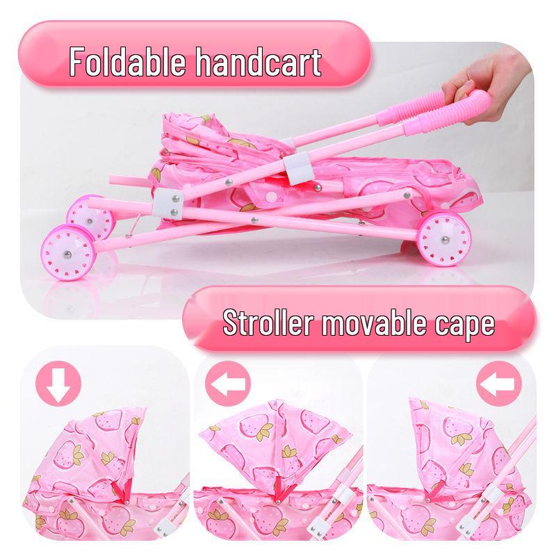 Princess Doll Stroller & Playhouse Set - Real Toy Birthday Gift for Girls