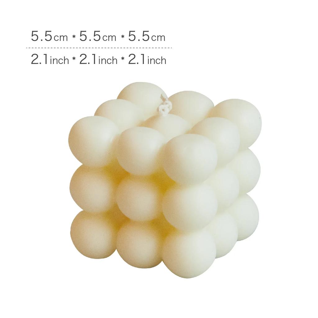 Lazzy House Small Bubble Cube Candle Soy Wax Aromatherapy Scented Candles Relaxing Birthday Gift Decorative Ornaments