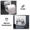 Stainless Steel No Drill Self Adhesive Toilet Paper Holder/Tissue Paper Roll Holder/Bathroom Rack for Kitchen/Towel Holder