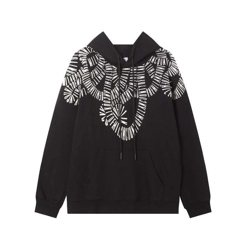 Felpa da uomo oversize con cappuccio con stampa Ala Fantasma Design Serpente Fulmine Abbigliamento Casual