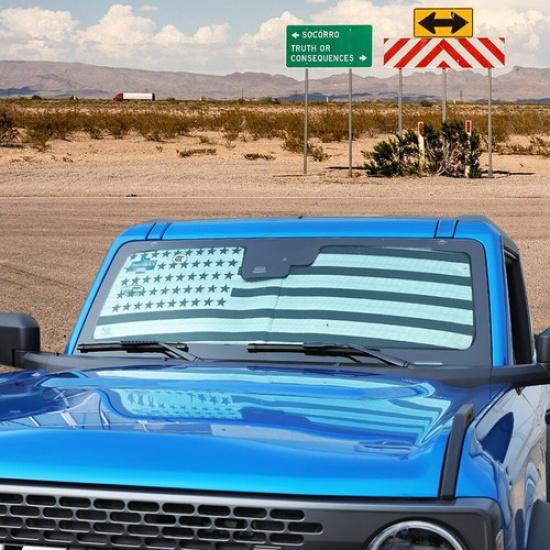 Windshield Window Sunshade Foldable Sun Visor Bezel For Ford Bronco Accessories