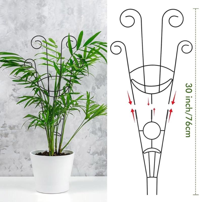 Small Metal Plant Trellis for Climbing Plant Indoor House Plant Support Trellis for Garden Potted Plant Support