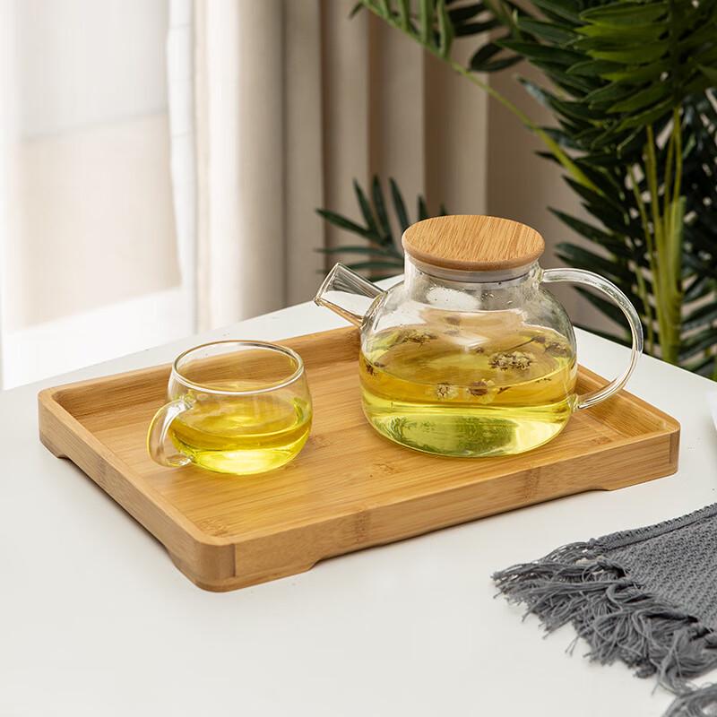 Xuanrun Bamboo Rectangular Rounded Corner Serving Tray