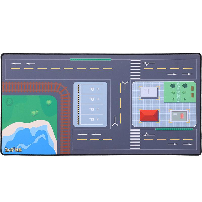 Children's Toy Car Traffic Field Road Track Parking DIY Wooden Train Track Set Toys Road Accessories Gift