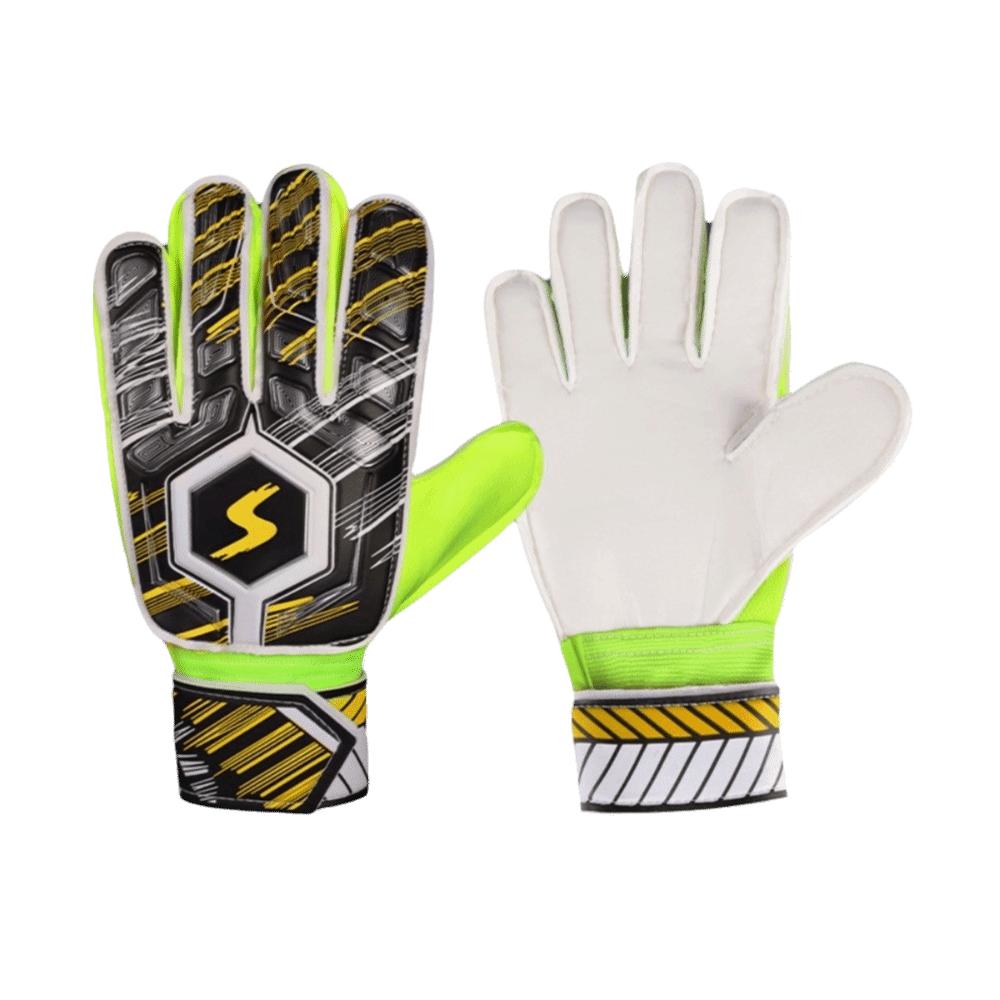 1 Pair Antiskid Kids Goalie Gloves Finger Protection Soccer Goalie Gloves  Play Football