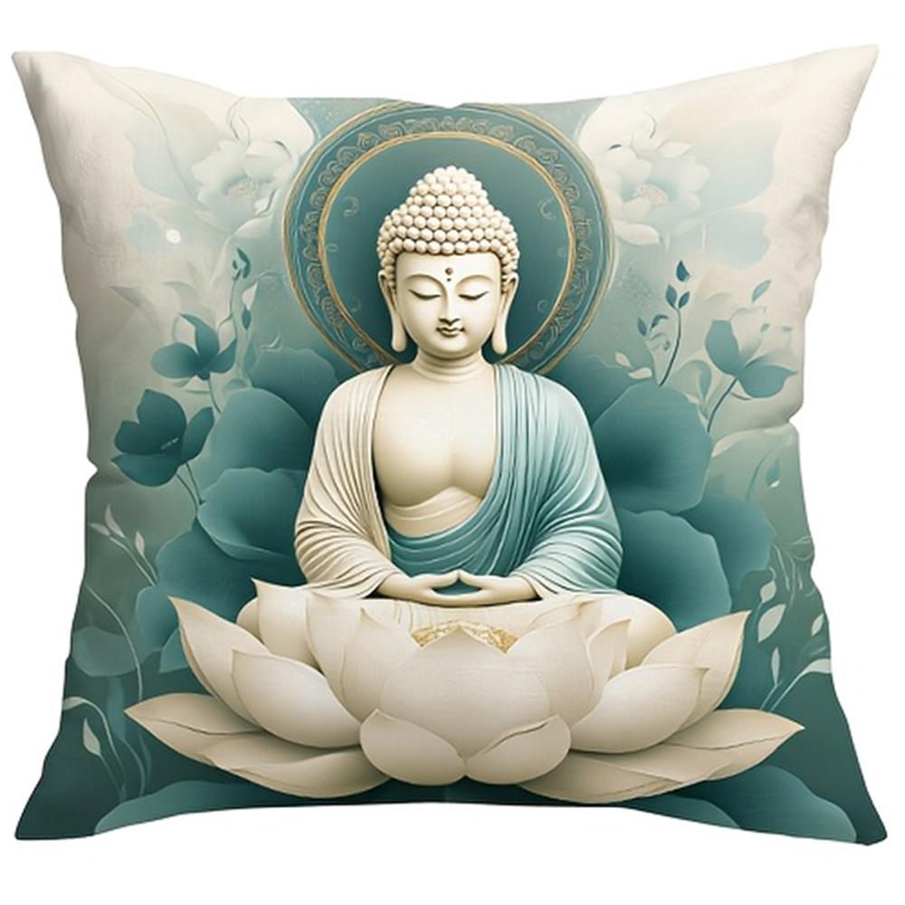 pc Boho Spiritual Zen Decorative Cushion Cover D Print Polyester Pillow Case for Sofa Bed Car Office Home Decoration