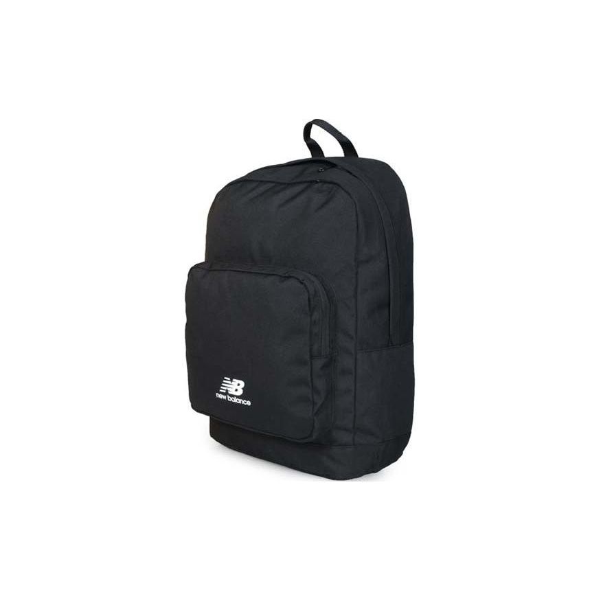 New Balance 20L Brand Logo Print Polyester Backpack Men Backpack Black LAB23012BK
