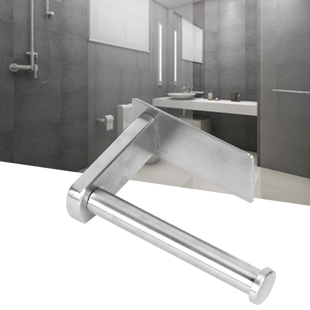 304 Stainless Steel Self Adhesive Toilet Paper Holder Tissue Rack Bathroom Accessory