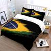 Brazilian flag brush strokes. Bedding sets Duvet cover sets Duvet covers Pillowcases(1*Duvet Cover 2*Pillowcases without duvet insert)