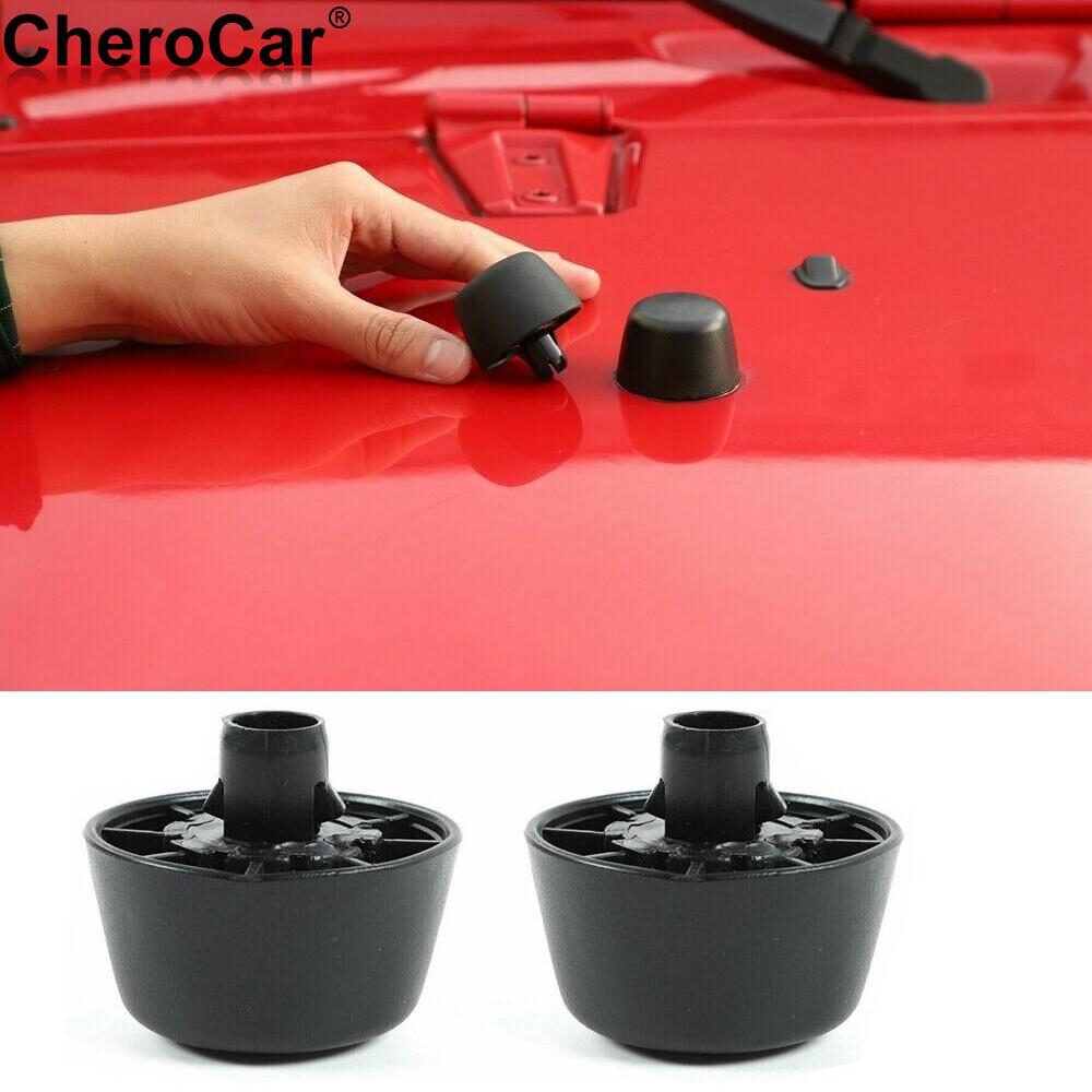 Rubber Hood Stop Support Bonnet Bumper Cushion for Jeep Wrangler JK 2007-2017,2X