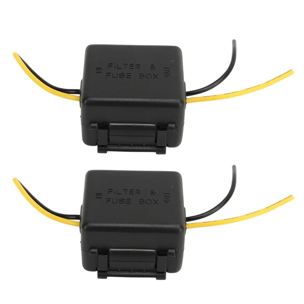 2Pcs Car Power Filter 12V Interference Proof Noises Reduction Reliable Stereo Power Supply Filter For Equalizers Amplifiers