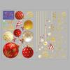 Merry Christmas  Ball Wall Casement Stickers XMAS Home Shop Decor