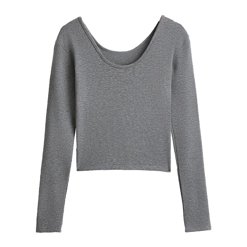 Modal V-neck Base Shirt Women's Suit with Autumn and Winter Fashion Long-sleeved T-shirt Top Can Be Worn Outside