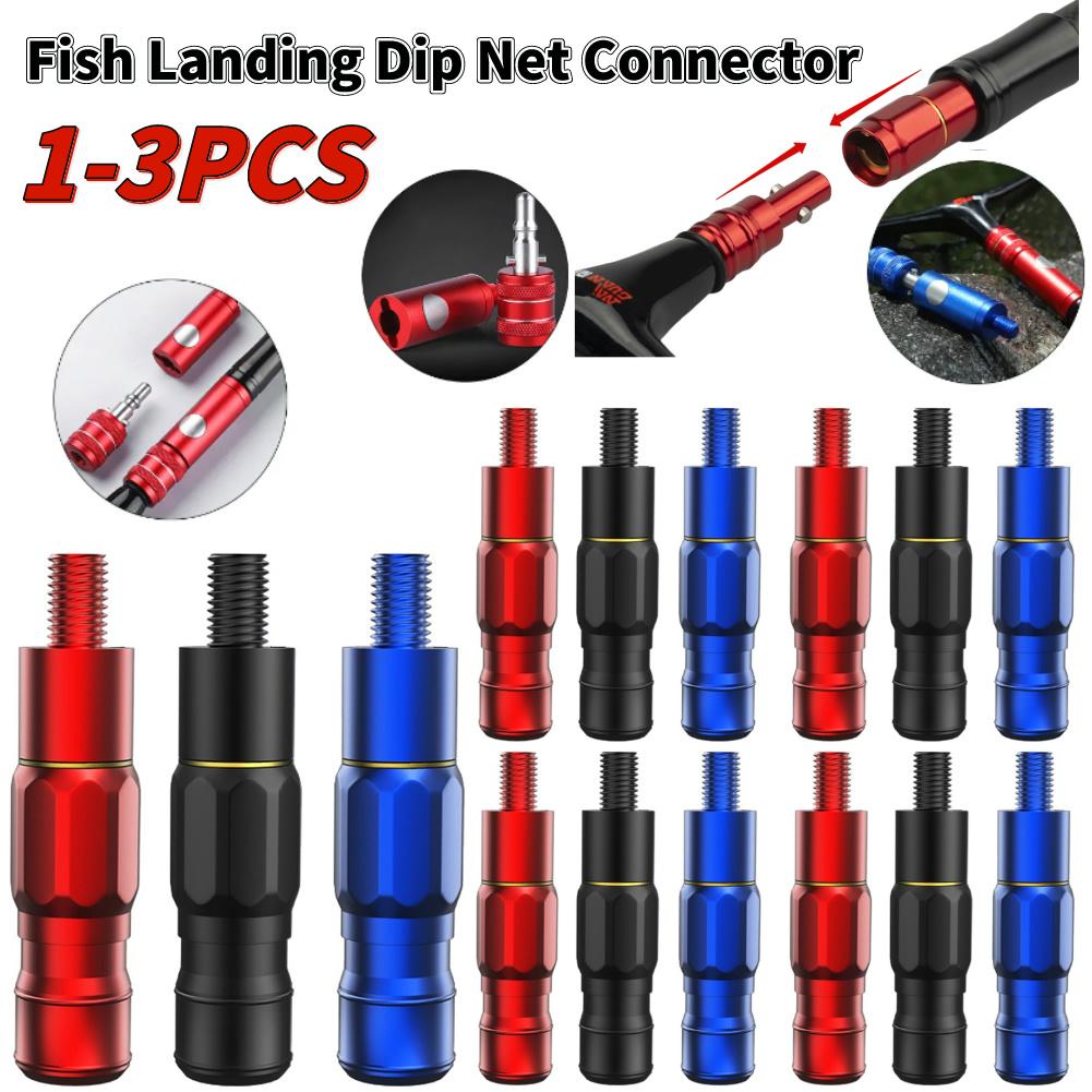 Fish Landing Dip Net Connector Quick Release Fish Landing Net Screw Prevent Fish Running Dip Net Rod Parts Fishing Accessories