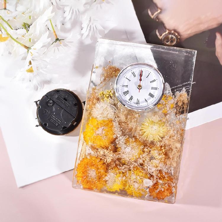Uhr Silikon Epoxidform Harzgussform für Blumen Schreibtisch Heimdekoration