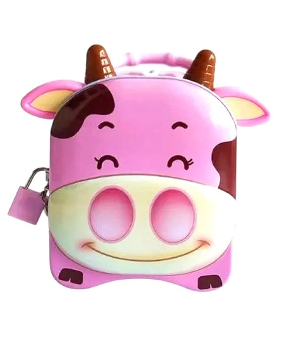@ Cow Style Coin Box Piggy Bank Money Saving Pink 202 Gm Zr-9002-60%Off