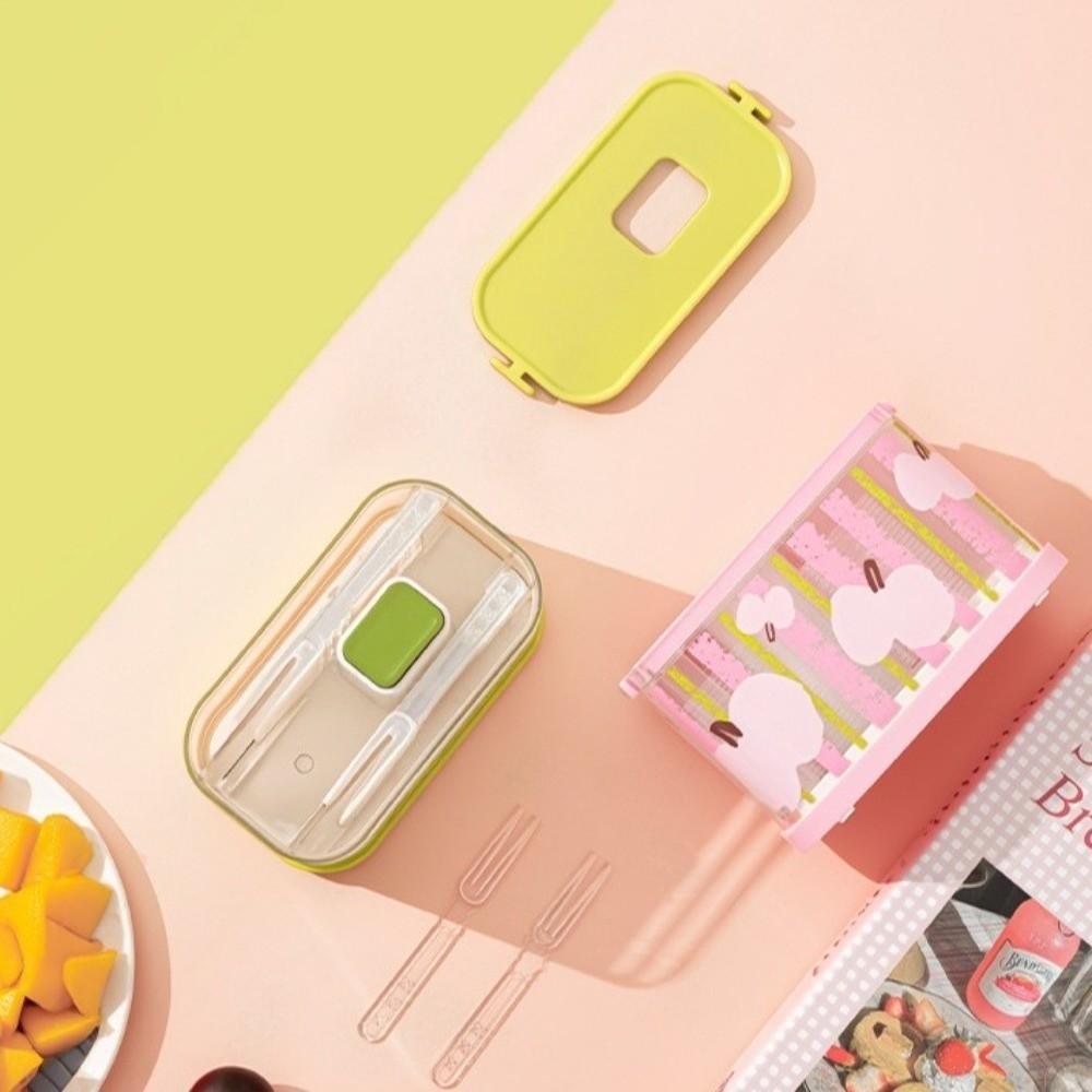 Transparent Disposable Fruit Fork Storage Box Reusable Fork Organizer  Party Use