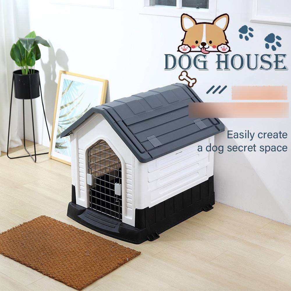 Hundehütte Faltbar, Größe M – 50x50x45 Cm, Atmungsaktiv & Waschbar – Für Innen & Außen, Braun