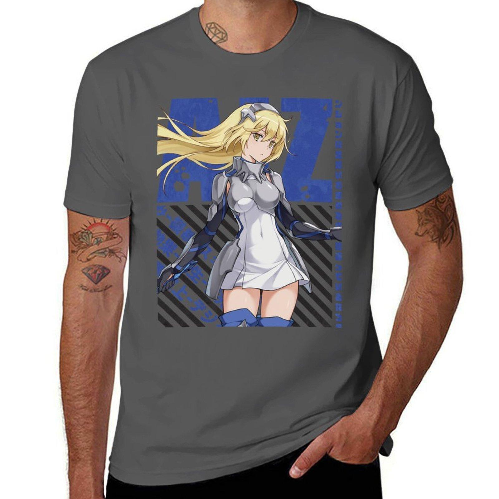 Danmachi - Аиз Футболка хлопковая футболка мужская смешные футболки хлопковая футболка 4XL