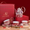 European Elegant Bone China Coffee Cups - Light Luxury Rose Design