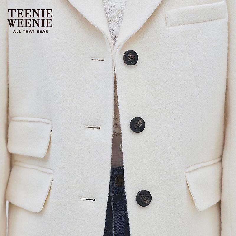 Teenie Weenie 2025 Winter Women's Bouclé Wool Blend Coat