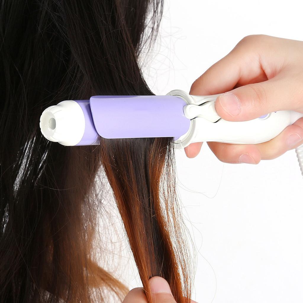Mini Portable Deep Curly Bunches Ceramic Curling Heating Wave Curler Purple
