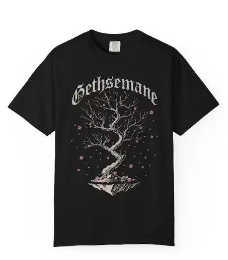 Gothic Tree T- Shirt, Dark Botanical Graphic Tee 4XL