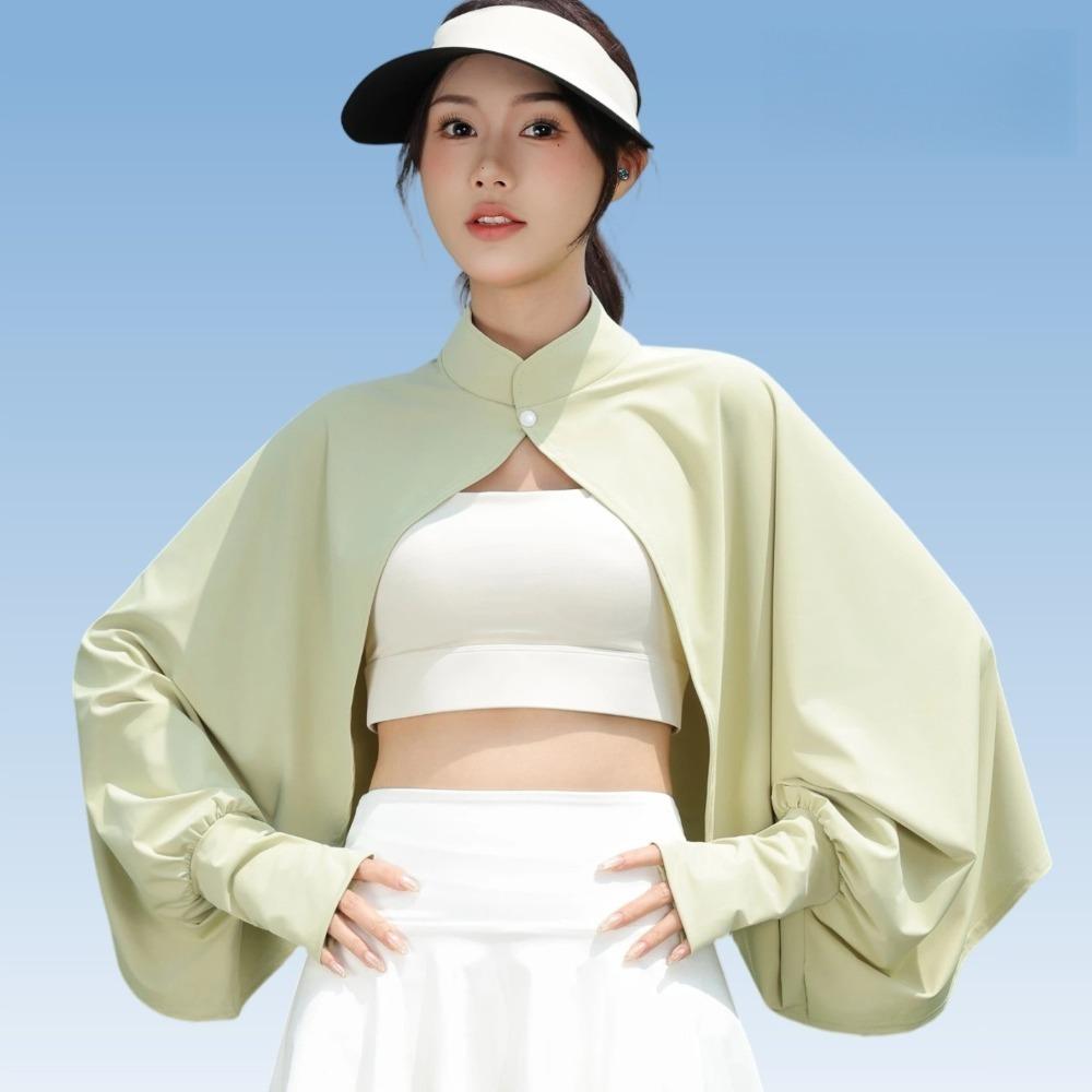 Sun Protection Summer Arm Sleeves Ice Silk Driving Sleeves Fashion Sun Protection Shawl Running зелёный