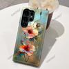 French Retro Oil Painting Flower Rose Magnolia Mobile Phone Case Samsung S25Ultra Double-layer Film Case S23 + Anti-drop