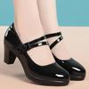 Fashion Cute Sweet Slip-On High Heel Pumps for Women - Red & Black, Casual Comfortable Autumn Shoes