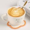 Korean Simple Cute Cartoon Flower Acrylic Coasters Girl's Table Decorations Anti-slip Coffee Mat Ins-style Taking Photos Props