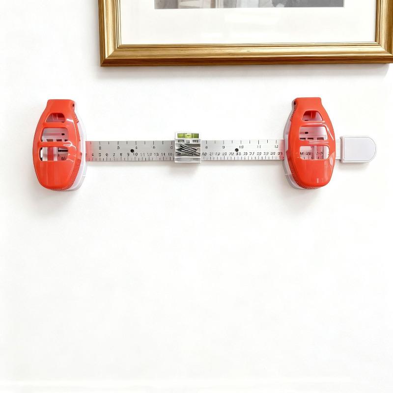 HANGING HERO Automatisches Bildaufhängungs-Wasserwaagen-Werkzeug, Wandmontage-Kit mit Doppel-Nagelstanzer und Winkelmessung, Werkzeuglose Aufhängehilfe