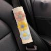 1/2pc Soft Plush Color Flowers Car Seat Belt Cover Shoulder Strap Harness Cushion  Artificial Lamb Auto Seatbelt Shoulder Pad