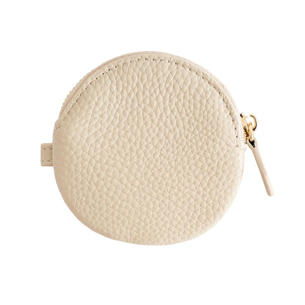 New first-layer cowhide change bag, large-capacity portable jewelry bag, zipper, Japanese coin bag, genuine leather.