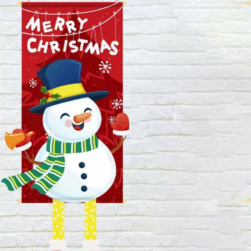 Christmas Hanging Flag Porch Door Banner Christmas Decorations For Home 2024 Ornaments Xmas Gifts Navidad New Year Decor 2024