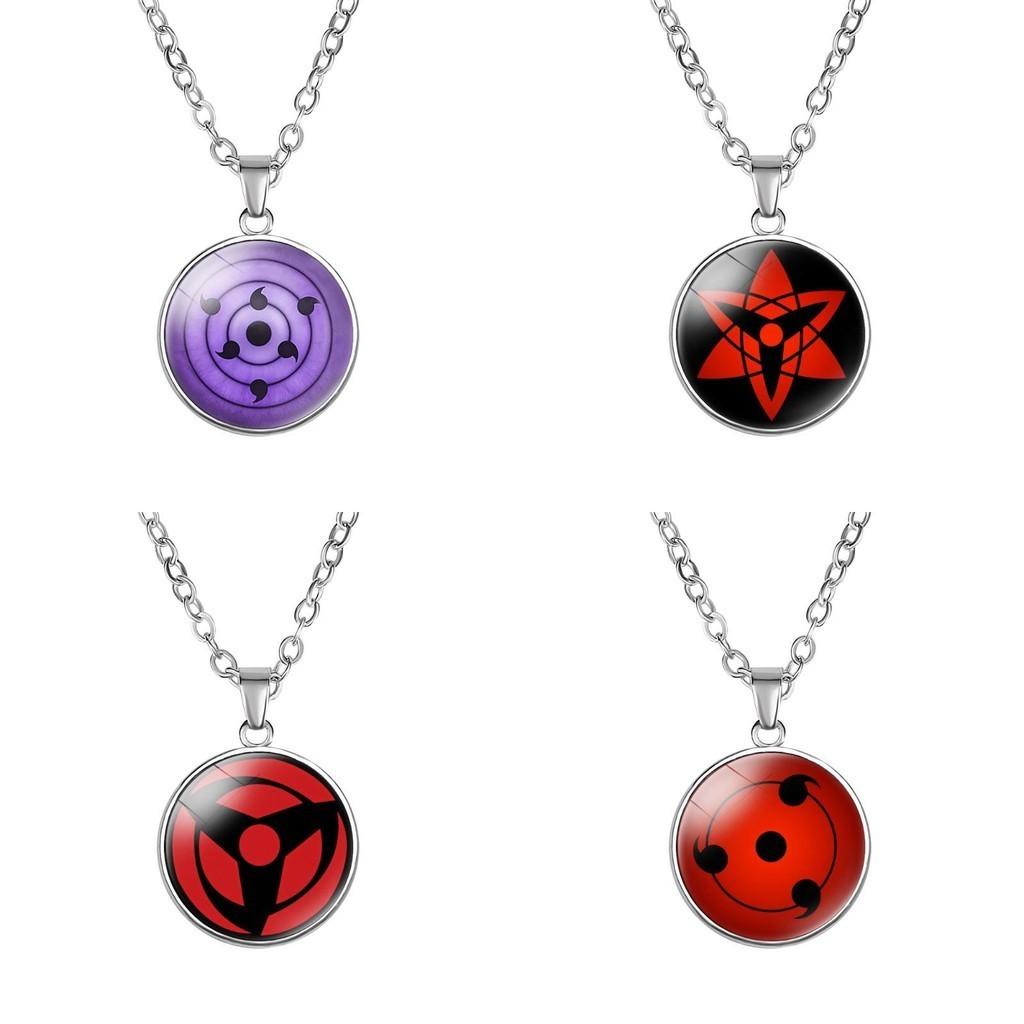 Unique Naruto Sharingan Pendant Necklace Alloy Charm Anime Collectible