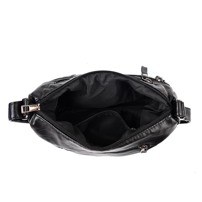 Large Capacity Multi-layer Women's Bag Middle-aged Mother's Bag Soft Leather Crossbody Bag