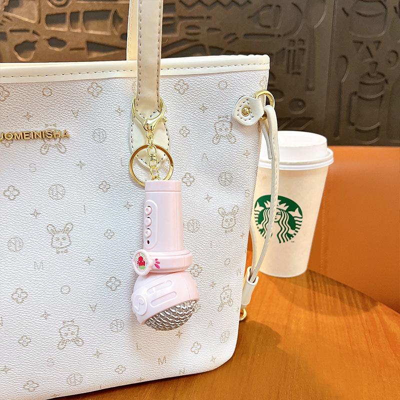Creative Multifunctional Keychain Microphone - Cute Bag Accessory & Student Toy Pendant Gift