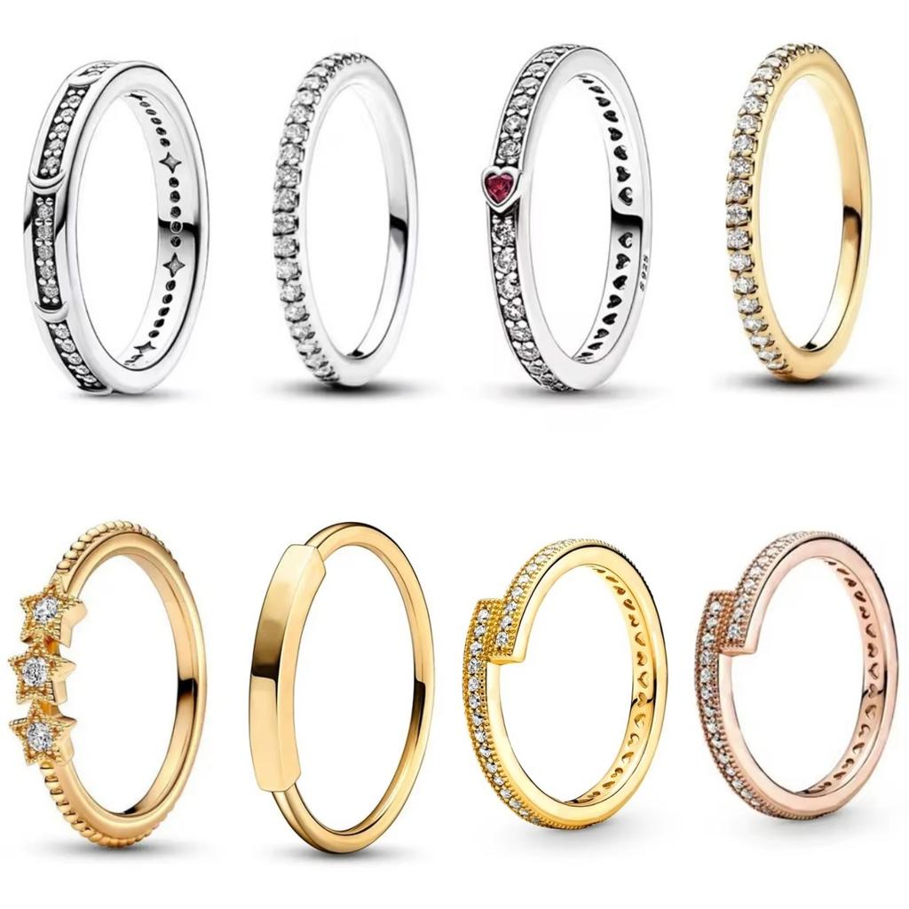 925 Silver Stackable Infinite Heart Simple Elegant Stars For Women   Wedding Ring Jewelry Gift 2025