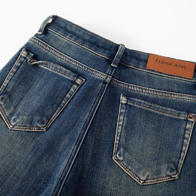 RAIN.CUN Dámské zimní úzké džíny s kartáčovanou fleecovou podšívkou