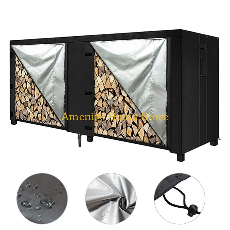 F26C Practical Log Holder Cover Cloth Neat and Organized Firewood Storage Rack Cover Firewood Log Rack Cover