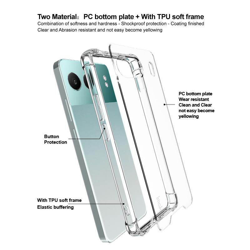 IMAK For OnePlus Nord 4 Case PC+TPU Shockproof Clear Phone Cover