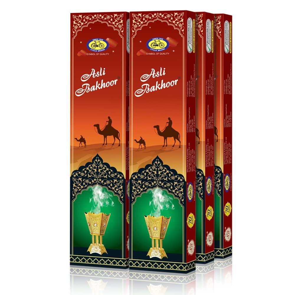 Cycle Pure Agarbatti Asli Bakhoor Handcrafted Incense Sticks Pack of 6  (15 per Pack) Traditional Fragrance for Ceremonies