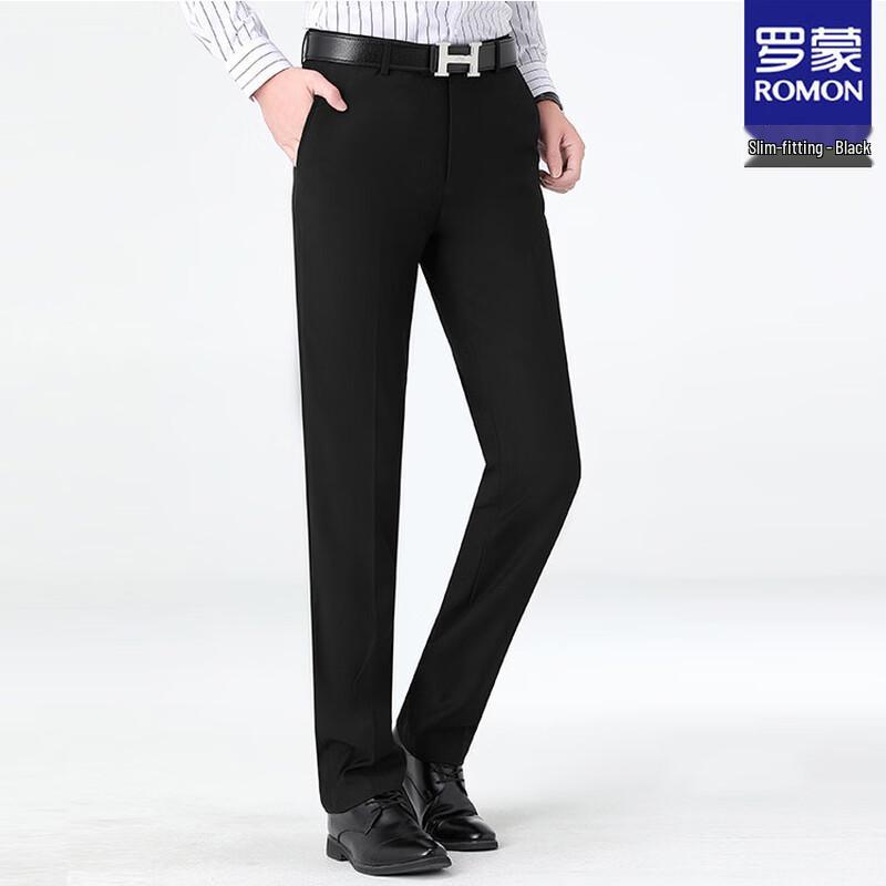 ROMON Men's Slim Fit Business Trousers