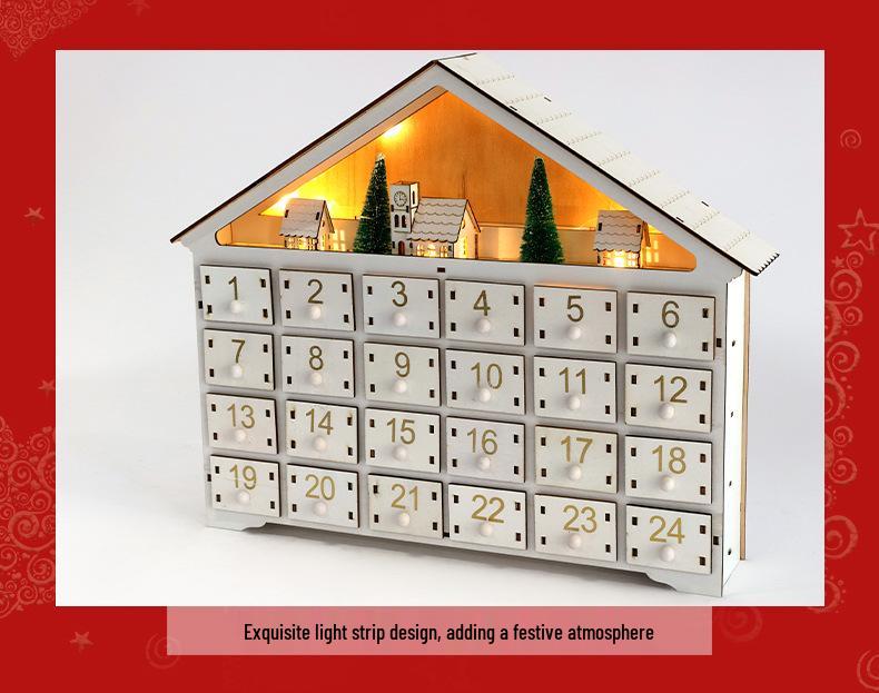 24-Day Christmas Advent Countdown Calendar Ornament Set for Home Decorations