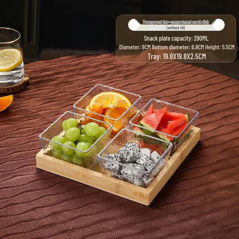 Korean Style Melamine Divided Serving Plate with Lid