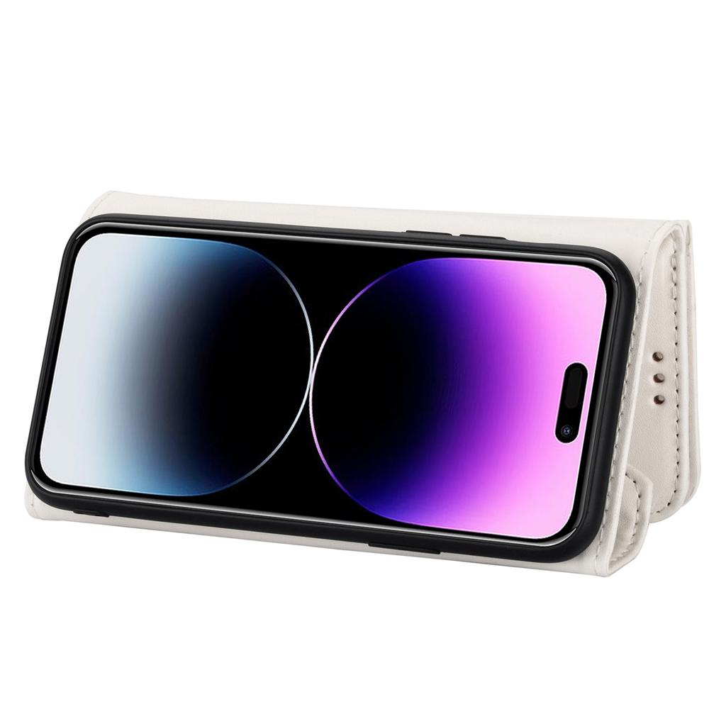 N.BEKUS For iPhone 17 Cases Skin-Touch Leather Wallet Phone Cover with Straps