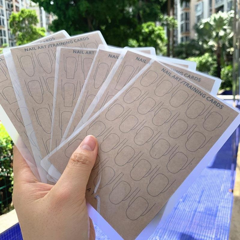 Nail Art Lines Practice Paper Drawing Painting Template Learning Book Manicure Tools Uv Gel Polish Guide Nails Accessoires