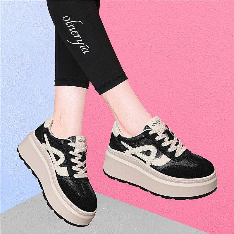 

Fashion platform German training shoes new autumn and winter heightening shoes casual versatile retro board shoes sports shoes women s 35