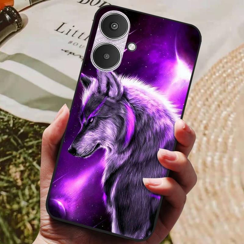 For Xiaomi Redmi 13C 5G Case Redmi13C Cool Painted Silicone TPU Soft Cover for Xiaomi Redmi 13C 5G Cases Black Protective Shells